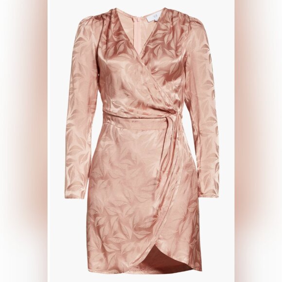 NSR Dresses & Skirts - NSR Nara Faux Wrap Long Sleeve Dress
